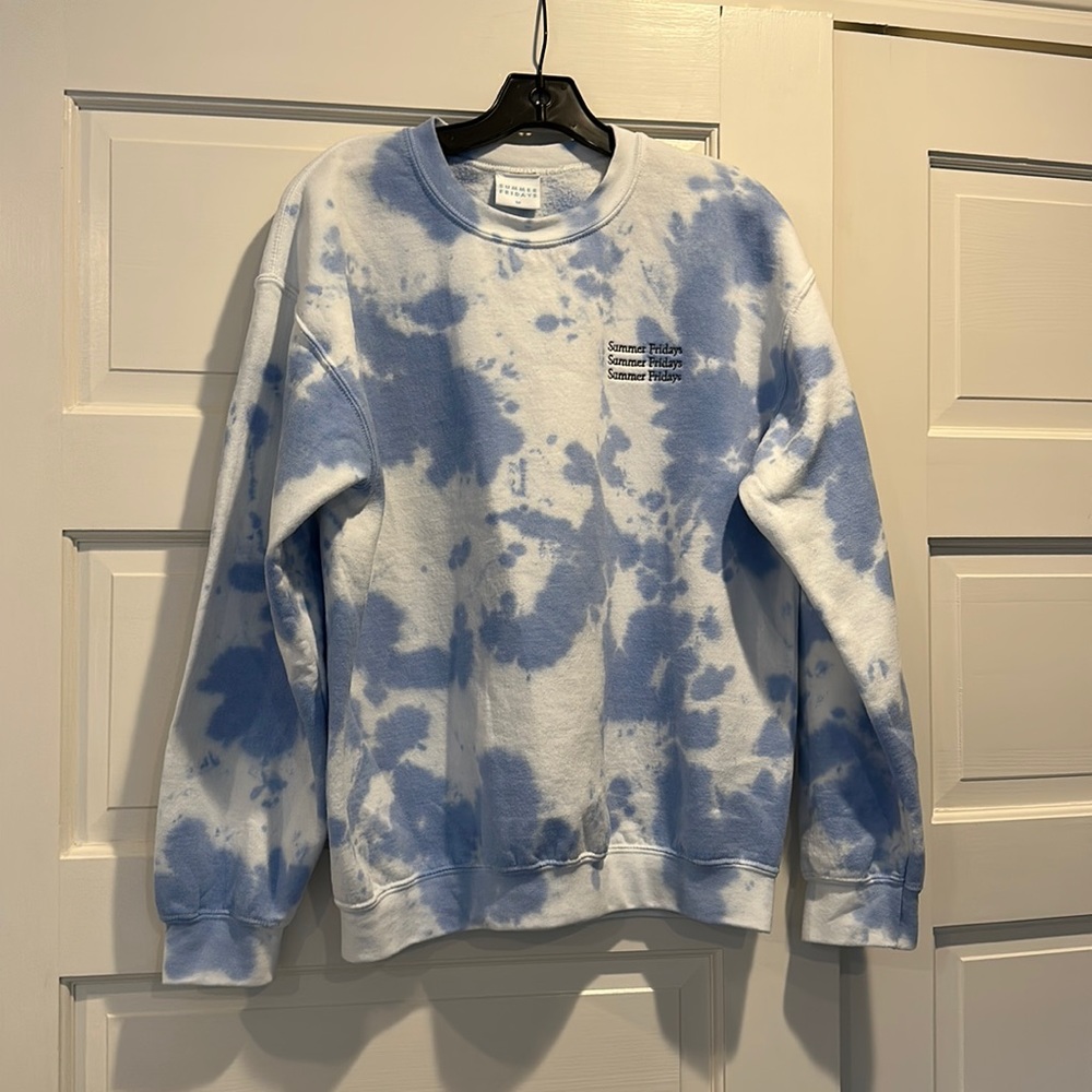 summer fridays tie-dye crewneck